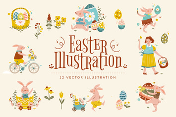 Easter Illustration Set
