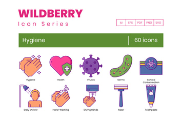60 Hygiene Icons