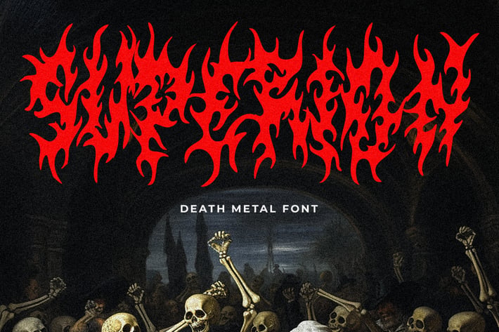 PC Superion - Death Metal Font