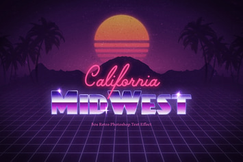 80s Retro Text Effect