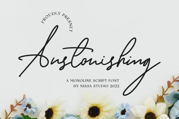 Anstonishing - Monoline Font