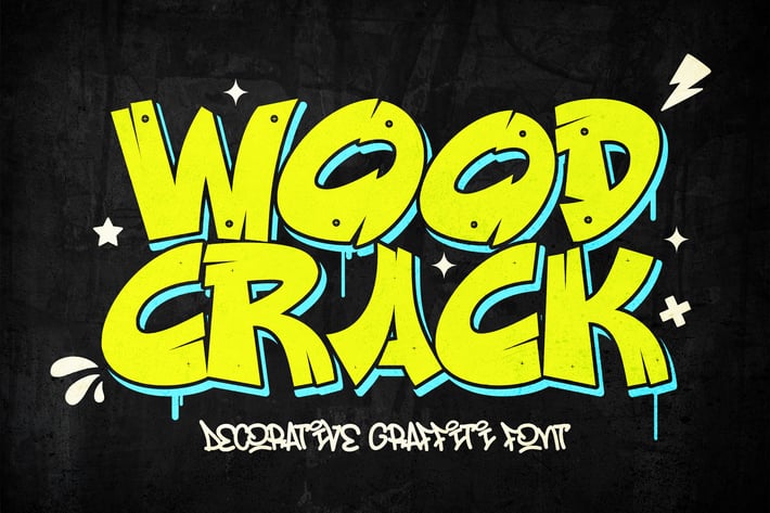 Wood Crack - Decorative Graffiti Font
