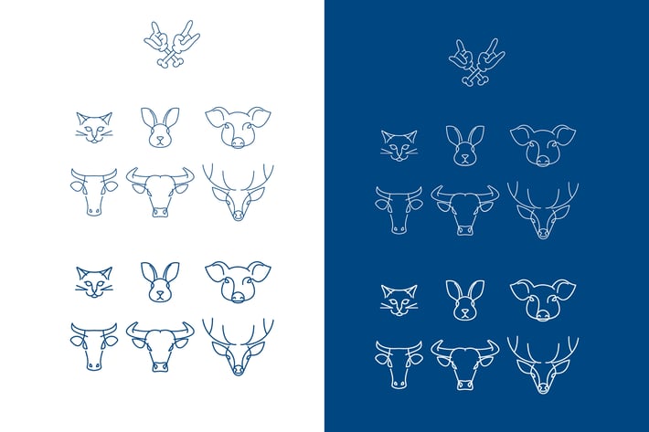 icons and logo vector characters animals