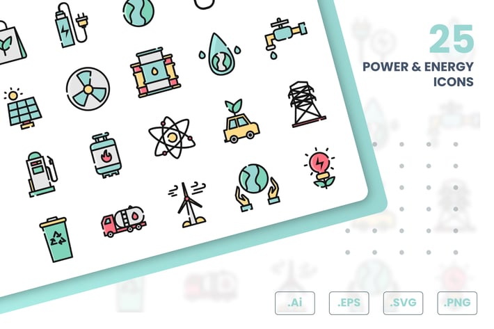 Power and Energy Icons Set