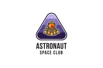 Astronaut Space Club Logo Template