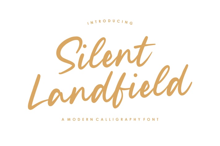 Silent Landfield - Modern Calligraphy Logo Font