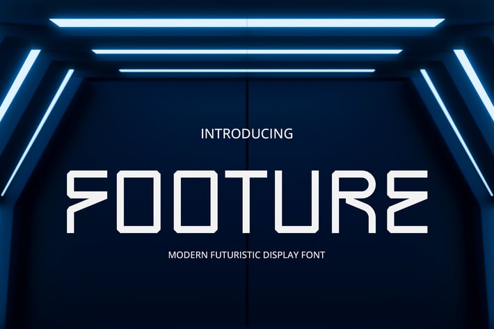Footure Modern Neon Futuristic Typeface