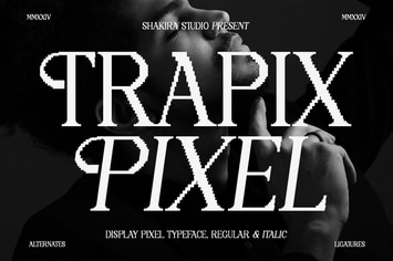 Trapix - A Unique Pixel-Style Serif