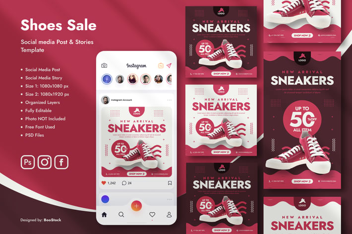 Sneaker Sale Social Media Template