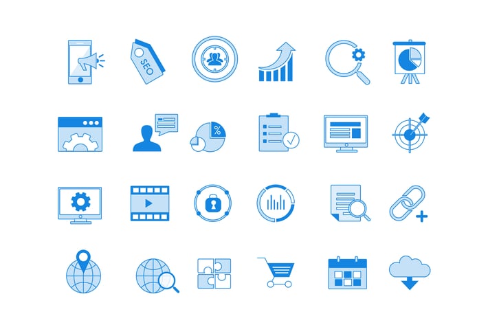 Business Blues Icons