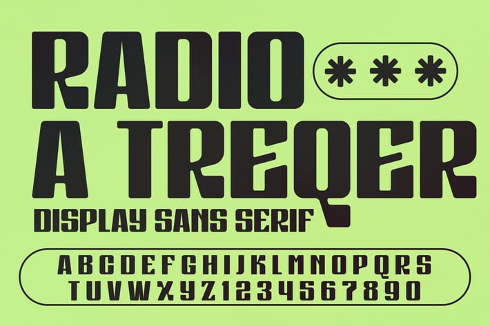 Radio a Treqer Display Font