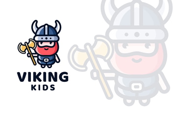 Viking Kids Logo Template