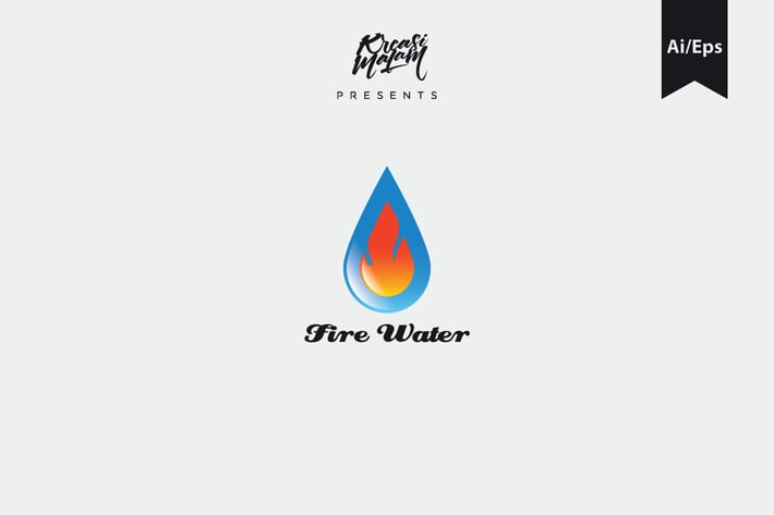 Fire Water Logo Template