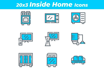 20 Home Appliances and Furniture Icons