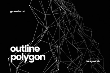Outline Polygon with Connected Dots Backgrounds