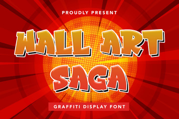 WallArtSaga - Graffiti Display Font