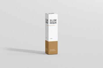 Box Mockup - Slim High Rectangle