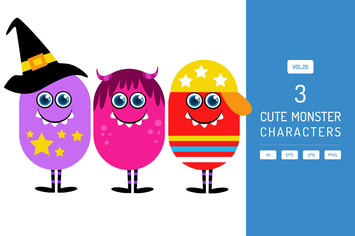Cute Monster Characters Vol.20