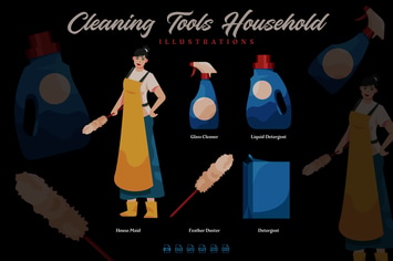 Cleaning Tools Household - Illustrations