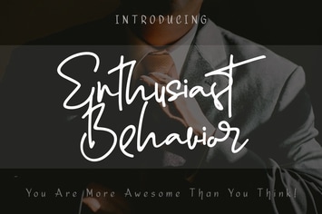 Enthusiast Behavior - Stylish Signature Font