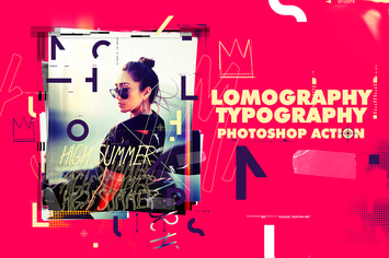 Lomography Typography Poster Photoshop Action