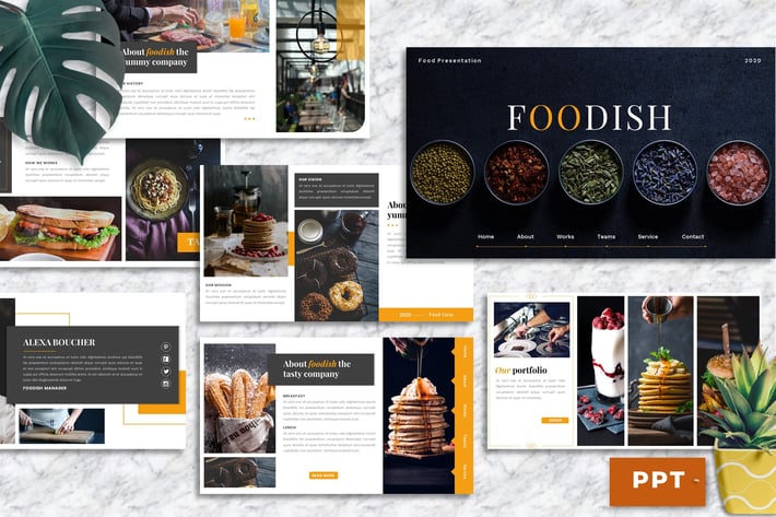 Foodish – Food & Beverage PowerPoint Template