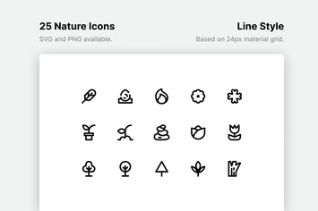 Nature Line Icons