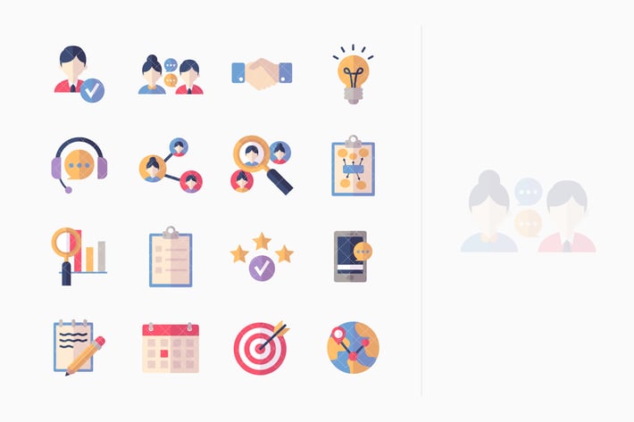 Social Media Icons Set 2 - Flat Series