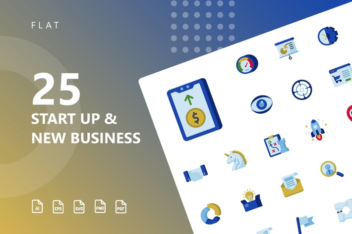 Start Up & Business Flat Icons