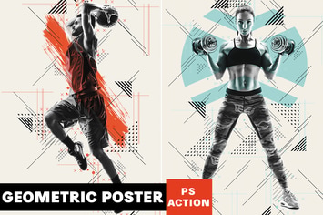 Geometric Poster Photoshop Action