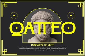 Qatteo - Serif Typeface That Blends Retro & Modern