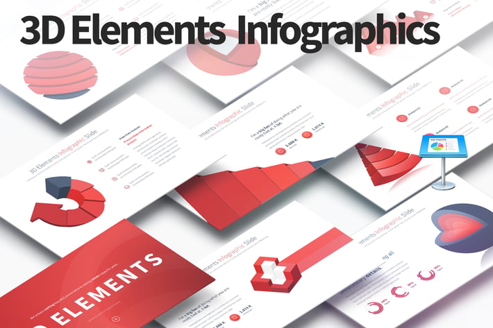 3D Elements - Keynote Infographics Slides