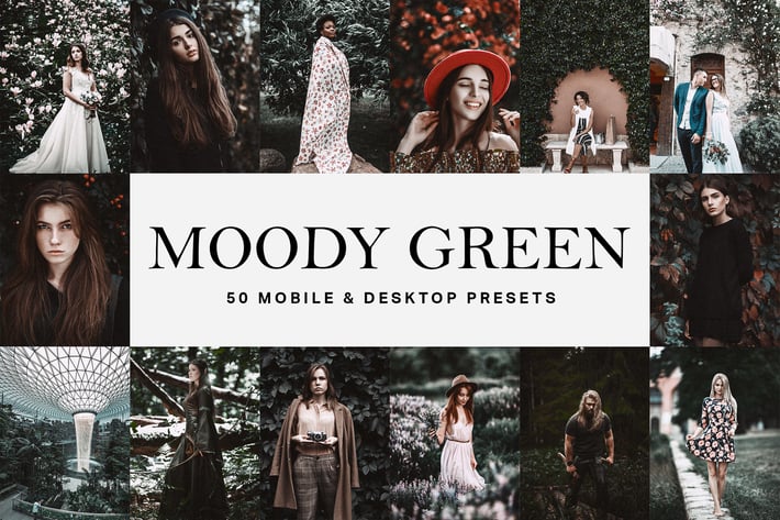 50 Moody Green Lightroom Presets