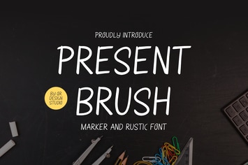 Present Brush - Marker & Rustic Font