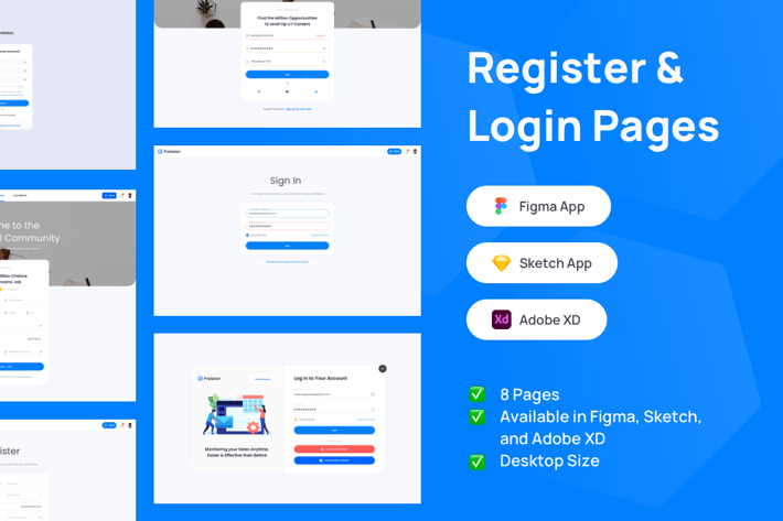 Register and Login Pages Template