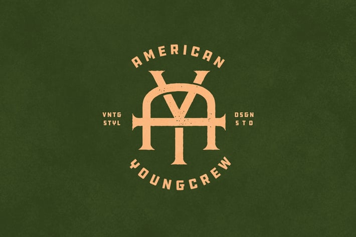 AY Vintage Monogram Logo