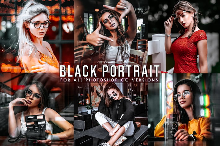 Black Tones Portrait Photoshop Actions