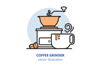 Coffee grinder vector illustration