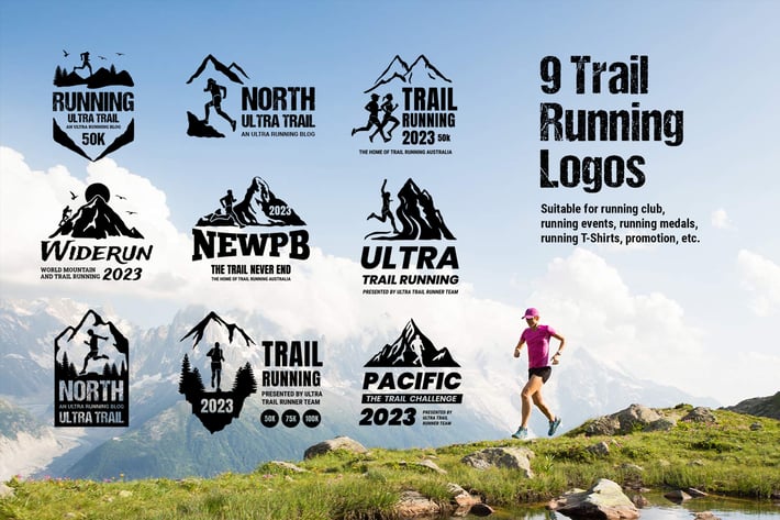9 Trail Running Logos