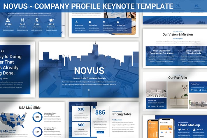 Novus - Company Profile Keynote Template