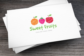 Sweet Fruits Logo Template