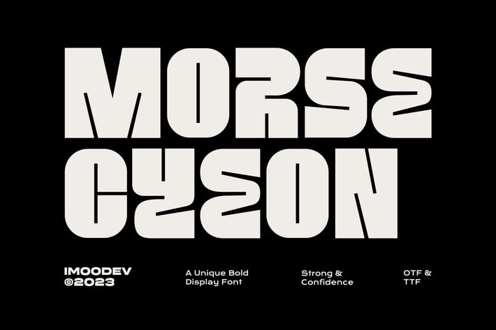 Morse Cyeon - Unique Bold Display Font