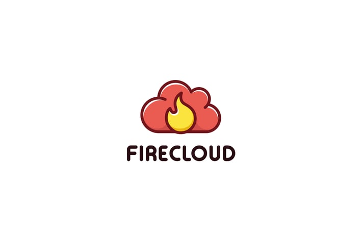 Fire Cloud - logo template
