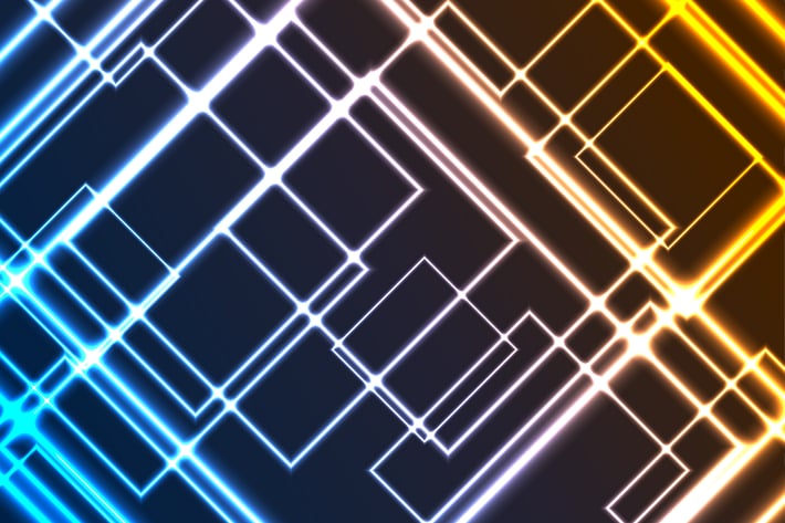 Abstract glowing neon colorful squares background