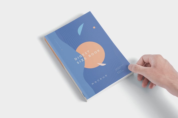 Digest Size Book Mockups