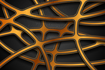 Black and bronze luxury abstract grid