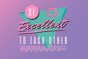 A Most Excellent 1980s Logo Template