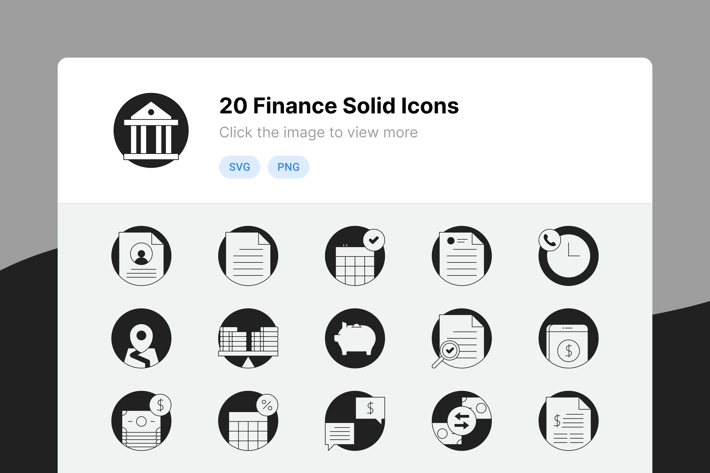 Finance Solid Icons