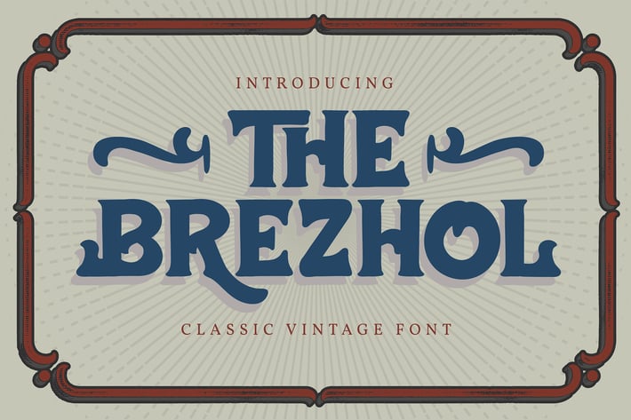 The Brezhol | Classic Vintage Font