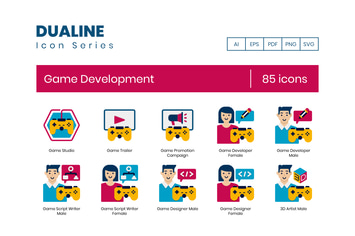 85 Game Development Icons
